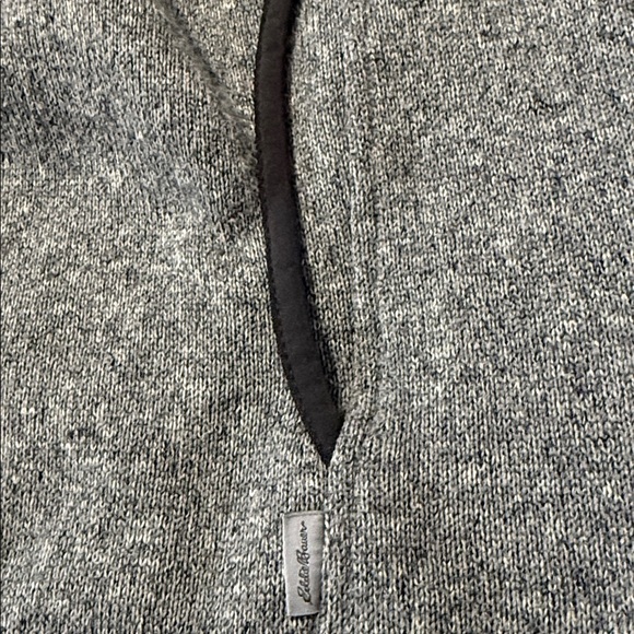 Eddie Bauer Women’s Gray Quarter Snap Pullover Sweatshirt Pockets Size Large - Picture 4 of 8